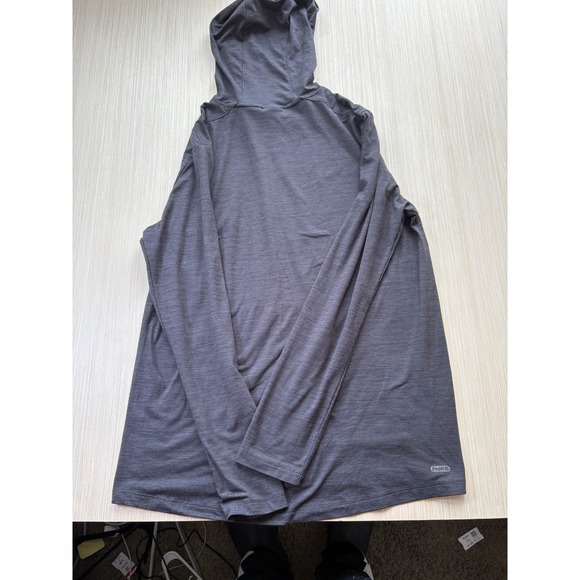 Spyder Active ProWeb Hoodie Mens Medium Gray Stretch Kangaroo Pocket‎ Pullover - Picture 2 of 5